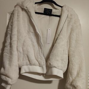 Love Tree faux fur jacket